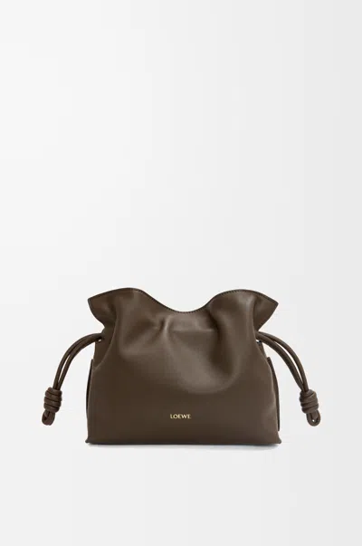 Loewe Mini Flamenco Clutch In Nappa Leather Skin For Woman In Brown