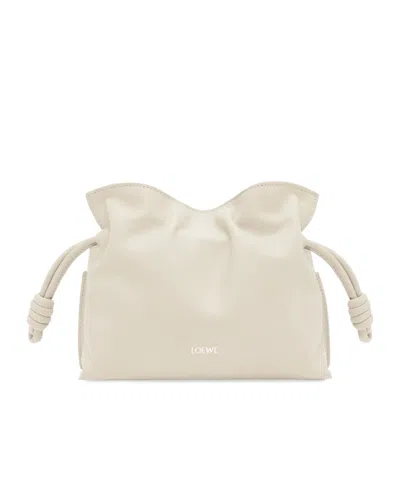 Loewe Mini Flamenco Clutch In Nappa Calfskin In Gray