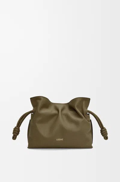 Loewe Mini Flamenco Clutch In Nappa Leather Skin For Woman In Brown
