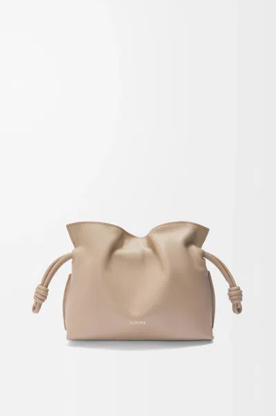 Loewe Mini Flamenco Clutch In Nappa Leather Skin For Woman In Sand
