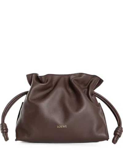 Loewe Mini Flamenco Knotted Clutch Bag In Brown