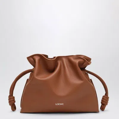 Loewe Mini Flamenco Leather Bucket Bag In Brown