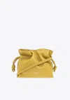 Loewe Mini Flamenco Leather Clutch Bag In Yellow
