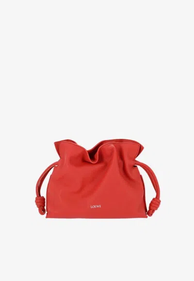 Loewe Mini Flamenco Nappa Leather Clutch In Orange