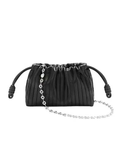 Loewe Mini Flamenco Pleats Purse In Nappa Lambskin In Black