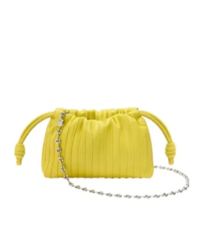 Loewe Mini Flamenco Pleats Purse In Nappa Lambskin In Yellow