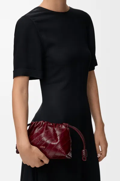 Loewe Mini Flamenco Purse En Cuir De Myxine Pour Femme In Red