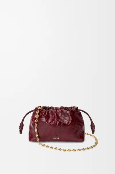 Loewe Mini Flamenco Purse En Cuir De Myxine Pour Femme In Red