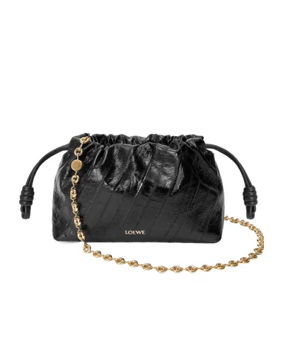 Loewe Mini Flamenco Purse In Eel In Brown