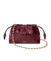 Loewe Mini Flamenco Purse In Eel In Burgundy