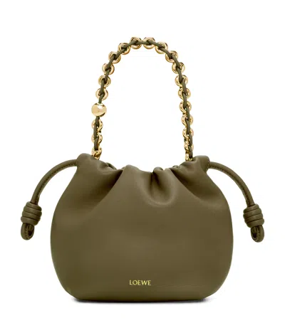 Loewe Mini Flamenco Shoulder Bag In Green