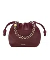 Loewe Mini Flamenco Purse Bag In Mellow Nappa Lambskin In Red