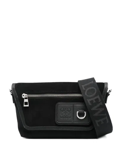 Loewe Mini Flex Messenger Bag In Black