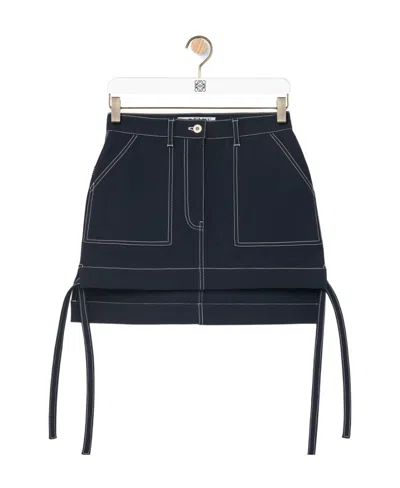 Loewe Mini Frock Skirt In Black