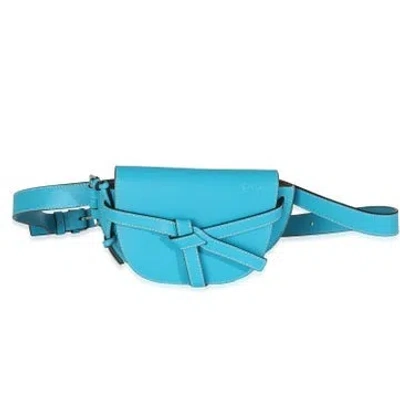 Pre-owned Loewe Mini Gate Belt Bag In Blue