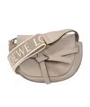 Loewe Mini Gate Dual Bag In Soft Calfskin And Jacquard In Nude