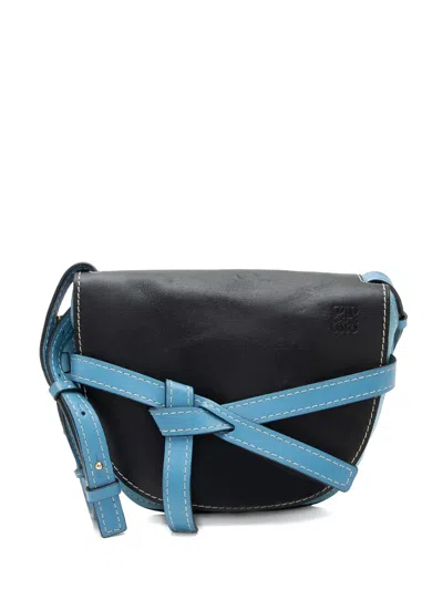 Pre-owned Loewe Mini Gate Dual Shoulder Bag In Black