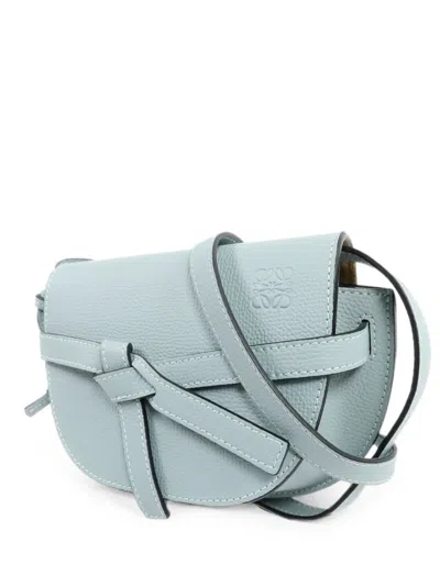 Pre-owned Loewe Mini Gate Dual Shoulder Bag In Blue