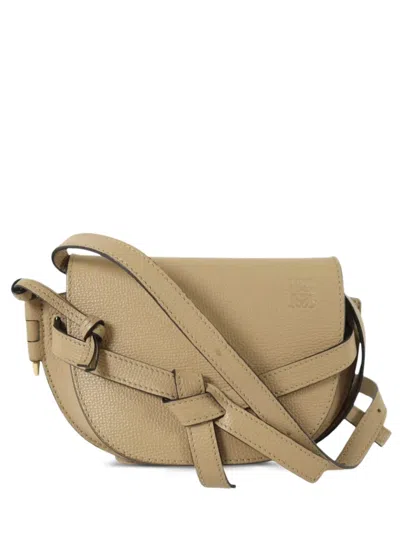 Pre-owned Loewe Mini Gate Shoulder Bag In Neutral