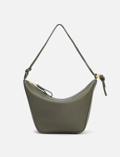 Loewe Mini Hammock Hobo Bag In Classic Calfskin In Green