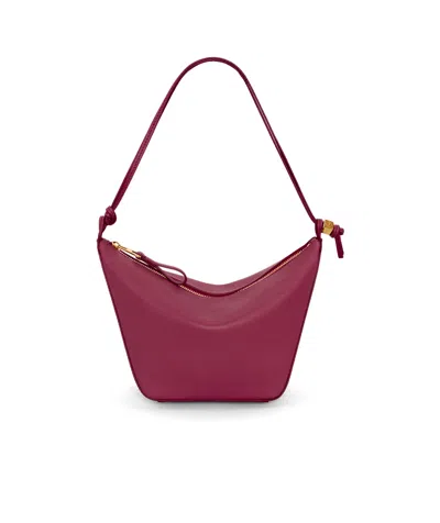 Loewe Mini Hammock Hobo Bag In Classic Calfskin In Red