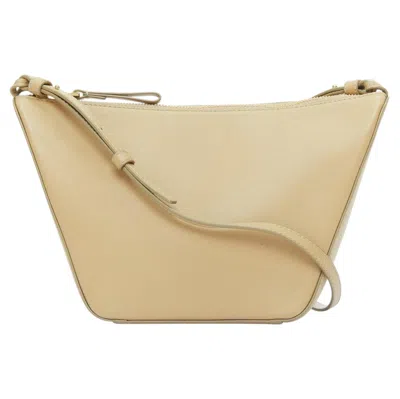 Pre-owned Loewe Mini Hammock Hobo Taupe Soft Leather Anagram Mini Crossbody Bag In Brown