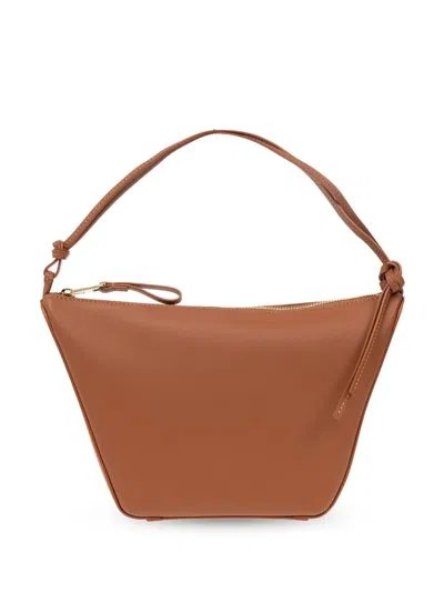 Loewe Mini Hammock Shoulder Bag In Braun