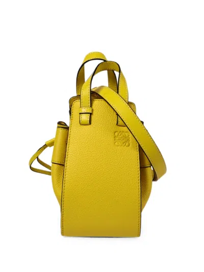 Pre-owned Loewe Mini Hammock Shoulder Bag In Yellow