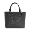 Loewe Mini Inflated Anagram Tote In Classic Calfskin In Black