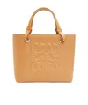 Loewe Mini Inflated Anagram Tote In Classic Calfskin In Sand