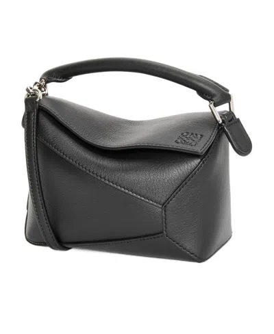 Loewe Mini Jigsaw Shoulder Bag In Black