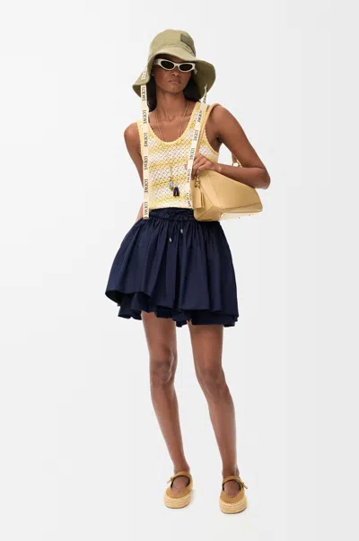 Loewe Mini Skirt In Cotton Size:42 For Woman In Multi