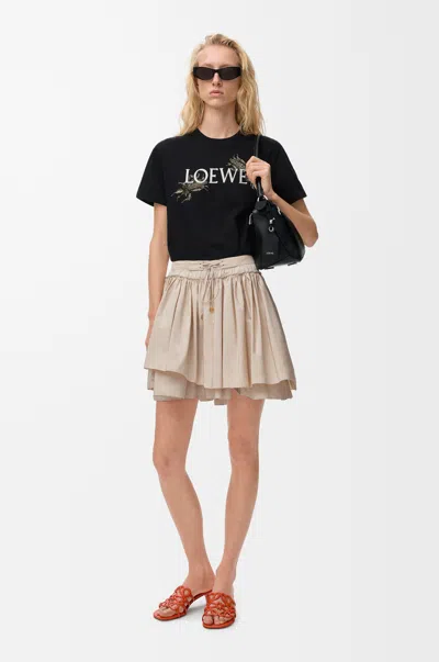 Loewe Mini Skirt In Cotton Size:44 For Woman In Multi