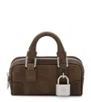 Loewe Womens Tundra Amazona Nano Leather Shoulder Bag In Brown