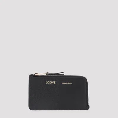 Loewe Mini Leather Coin Cardholder In Black