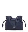 Loewe Mini Leather Flamenco Purse In Blue