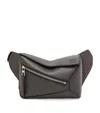 Loewe Small Leather Puzzle Belt Bag In Grey