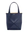 Loewe Womens Abyss Blue Puzzle Fold Mini Leather Tote Bag In Blue