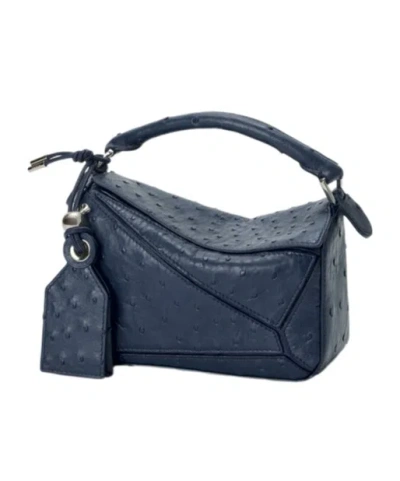 Loewe Mini Lightweight Puzzle Bag In Deep Navy Blue