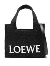Loewe Mini  Font Tote Bag In Black