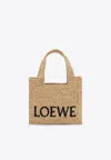Loewe Logo-embroidered Raffia Tote Bag In Natural