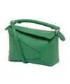 Loewe Puzzle Edge Grained Calf Leather Mini Bag In Green