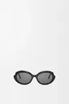 Loewe Mini Oval Slim Sunglasses For Woman In Black