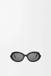 Loewe Mini Oval Slim Sunglasses For Woman In Black
