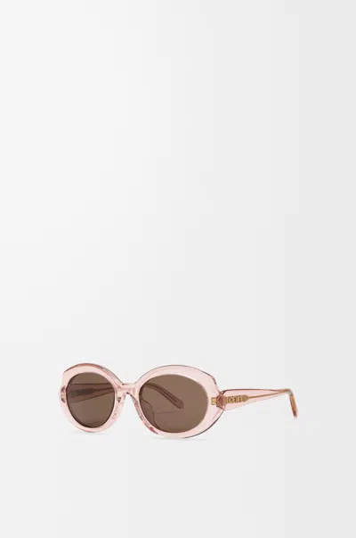 Loewe Mini Oval Slim Sunglasses For Woman In Brown