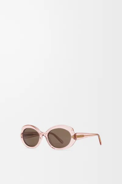 Loewe Mini Oval Slim Sunglasses For Woman In Brown