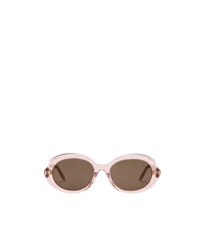 Loewe Mini Oval Slim Sunglasses In Green