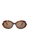 Loewe Mini Oval Sunglasses In Brown