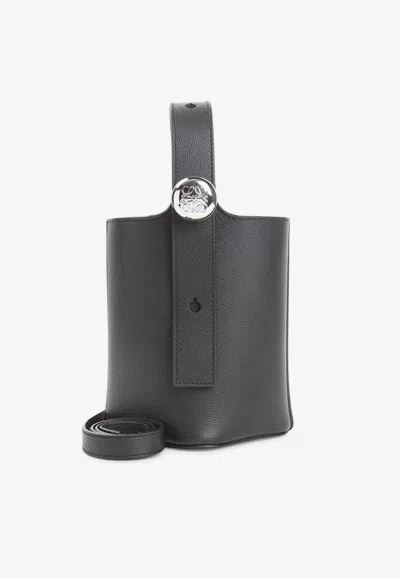 Loewe Mini Pebble Bucket Bag In Black