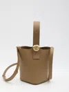 Loewe Mini Pebbled Leather Bucket Bag In Beige